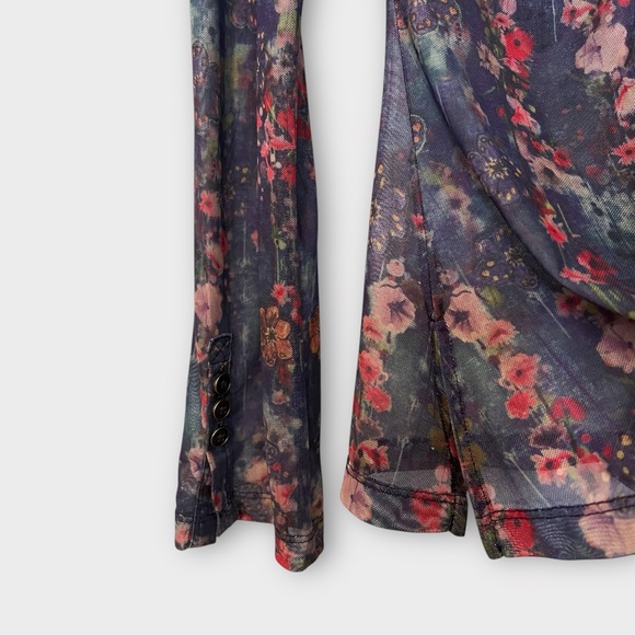 Natural Life Carina Mesh Floral Boho Top - Picture 5 of 10